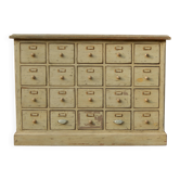 Meuble de métier d'apothicaire en bois massif buffet chiffonnier 20 tiroirs