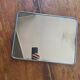 Large metallic blue barber mirror
