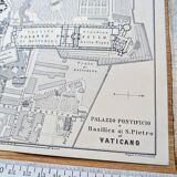 Le Vatican, plan Vintage imprimé en 1894