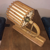 Vintage rattan wall lamp