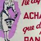 Advertising poster on framed panel "Shopping cart" vintage 1960