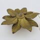 Wall light, ceiling light sun foliage in gold metal, vintage ceiling light. Italy 70s