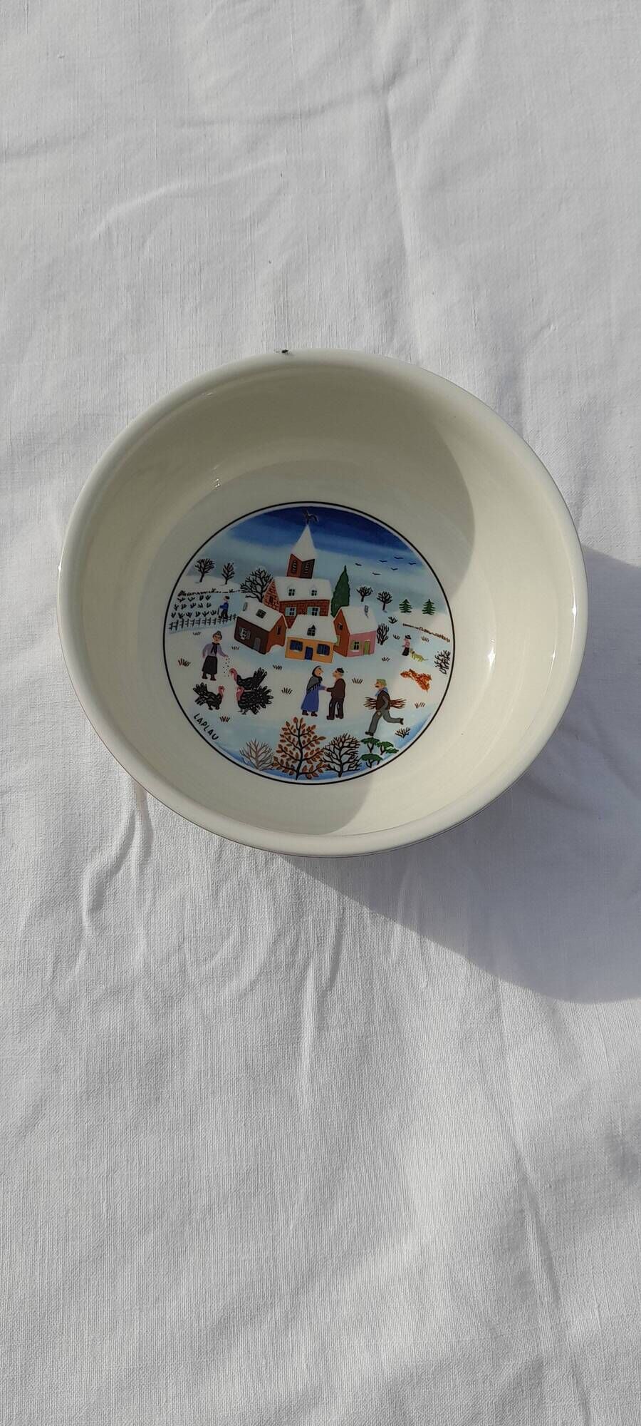 Vitro porcelain cereal bowl Villeroy & Boch naive Christmas model diameter 13 cm Laplau