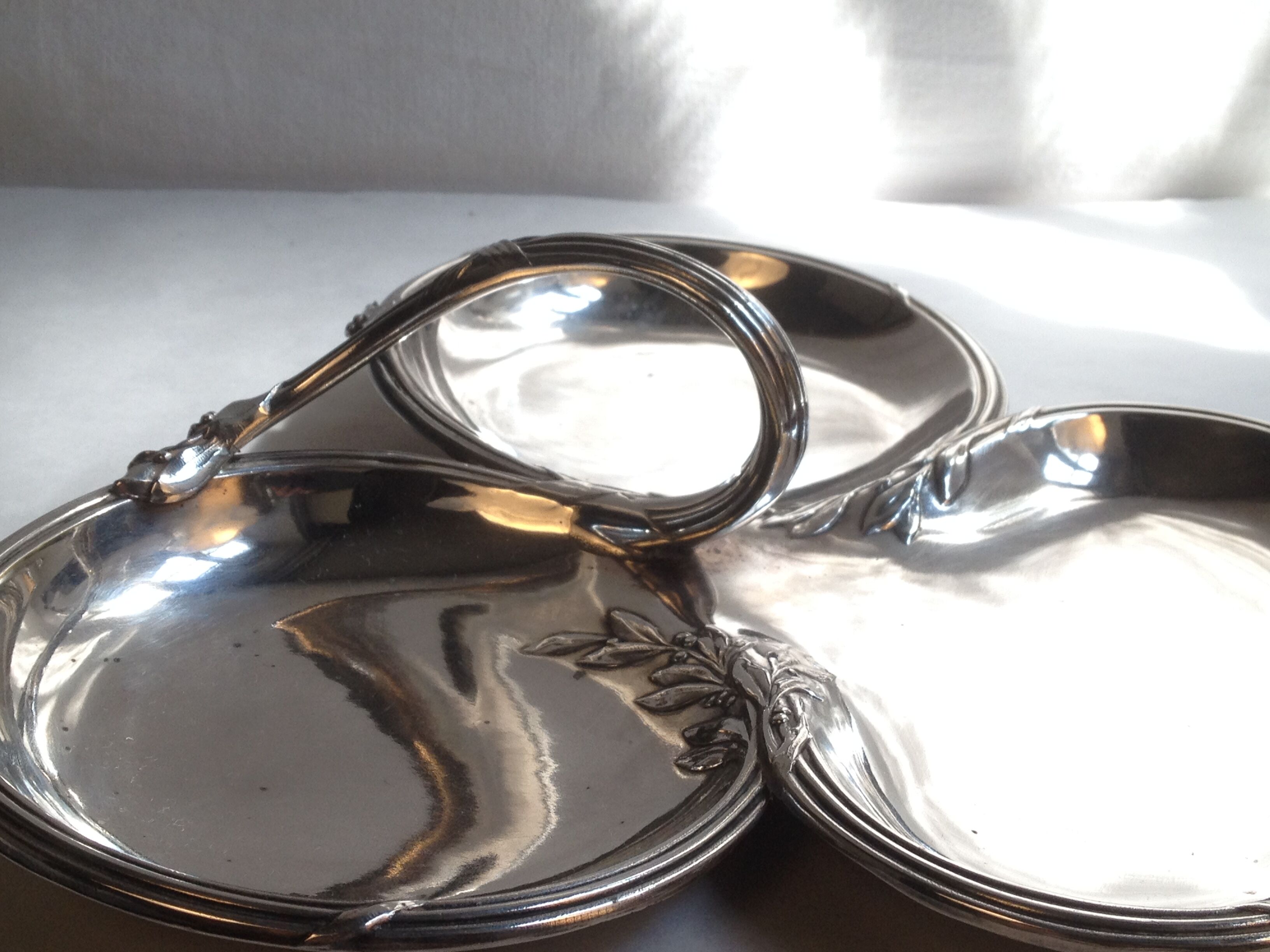Serving dish in silver metal from the brand Gallia/Christofle