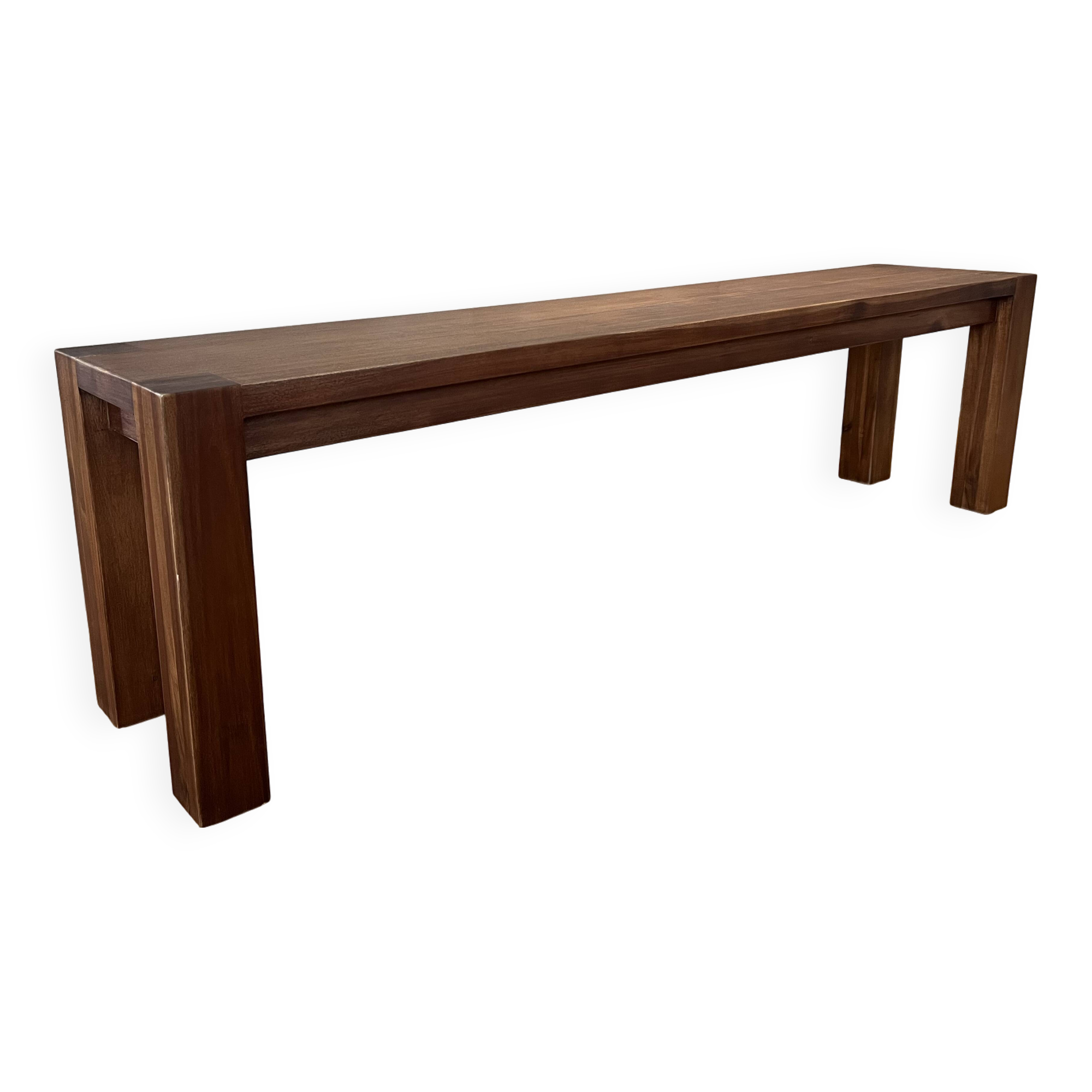 Handcrafted wooden bench