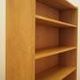 Danish ash veneer bookcase with adjustable shelves, 1970s