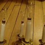 Pair of 4-branch wall sconces - gilded bronze