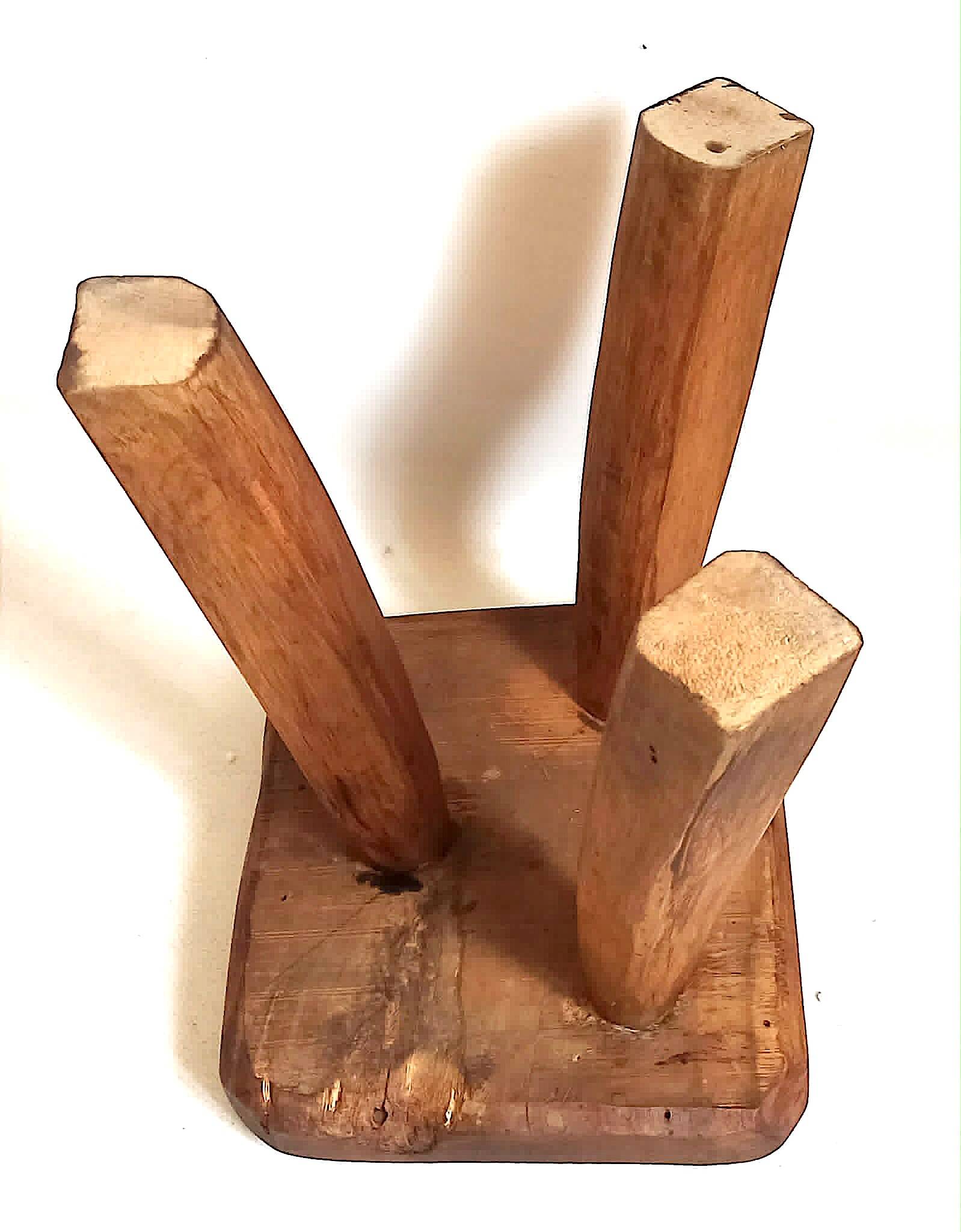 Brutalist tripod stool from the 1960s.