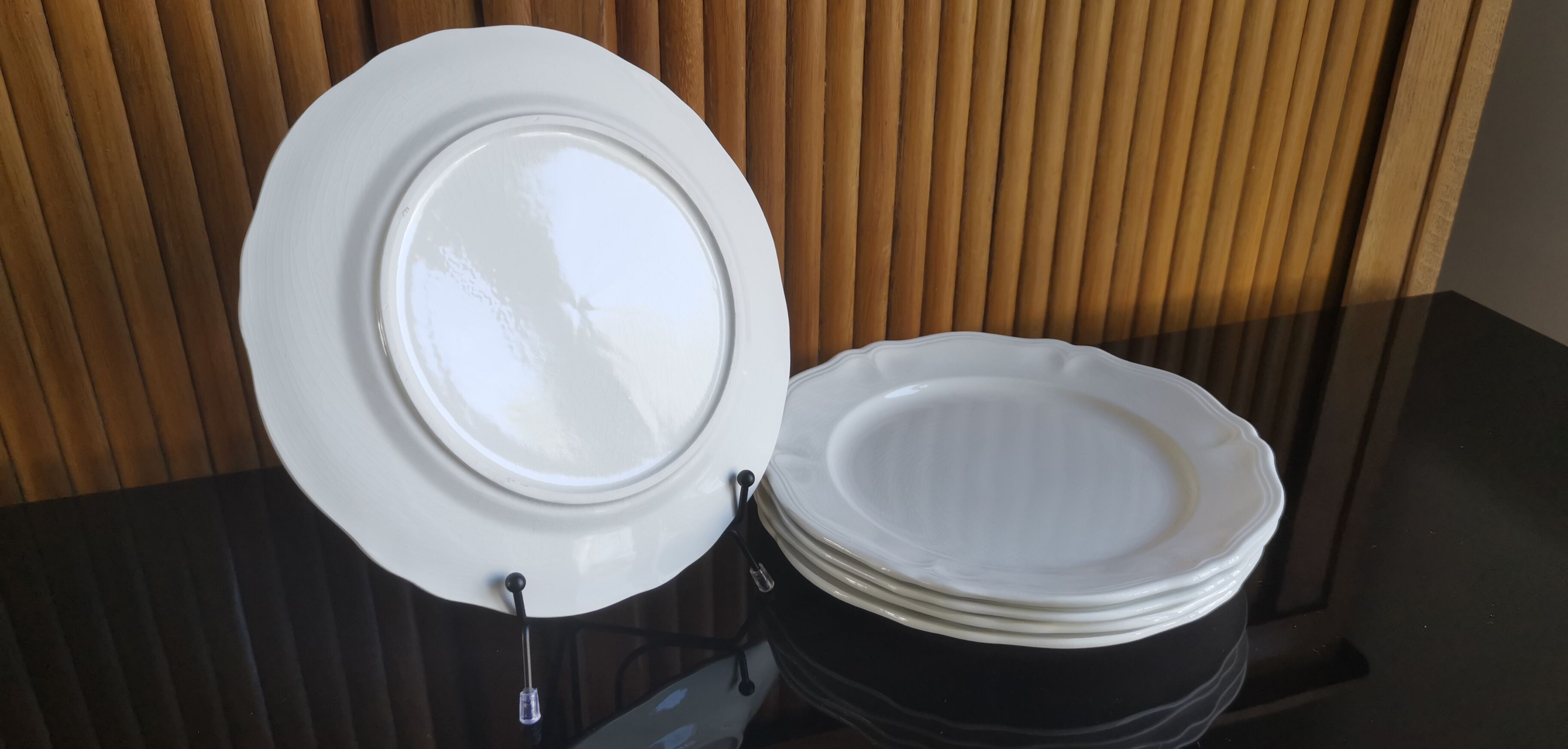5 Dessert plates 22cm Sarreguemines France