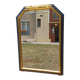 Black and gold art deco style mirror - 110cm x 78cm