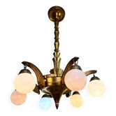 Large Art Deco chandeliers in the style of Dagobert Peche.