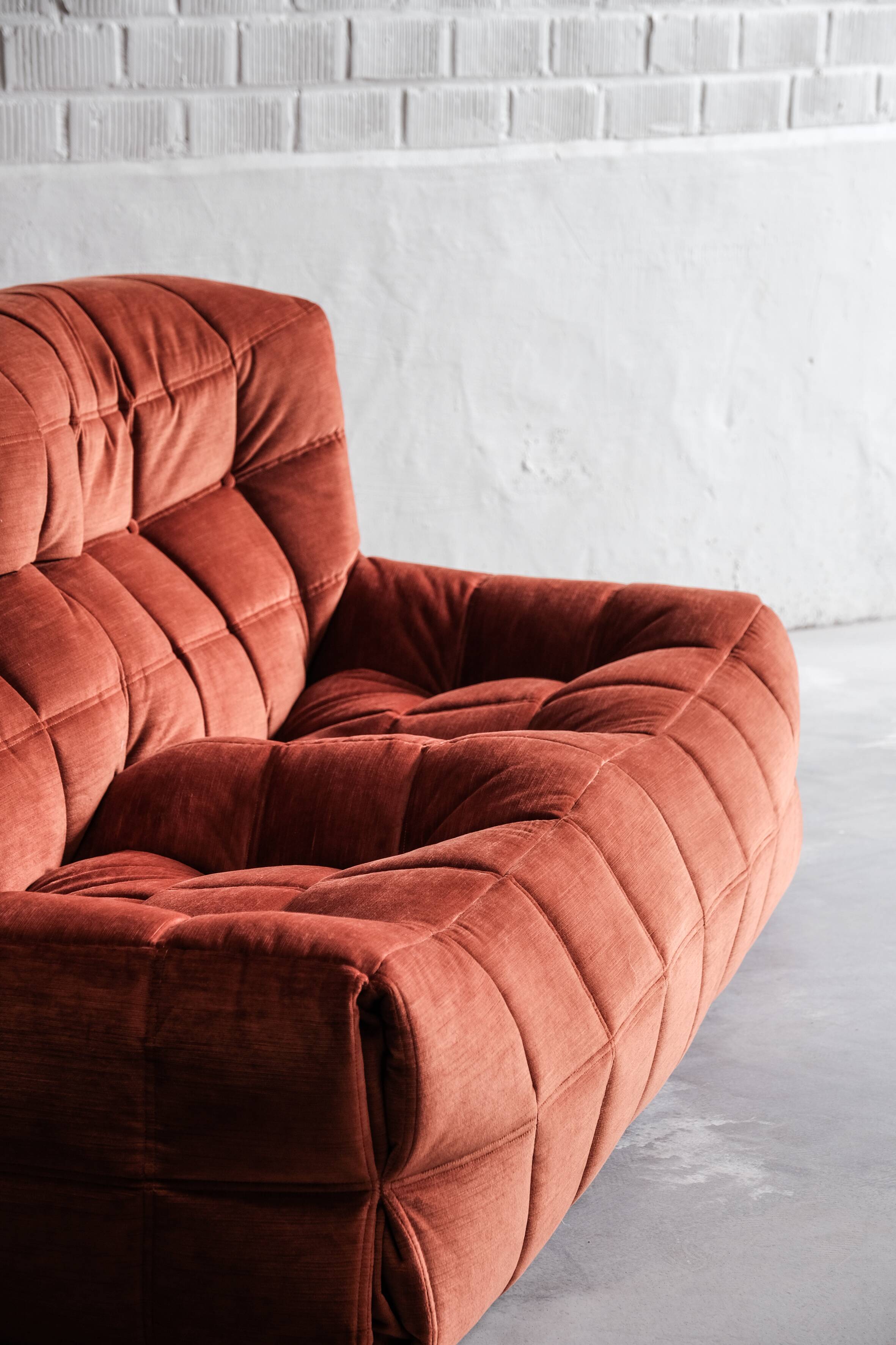 Kashima 2-seater, by Michel Ducaroy for Ligne Roset, 1980s