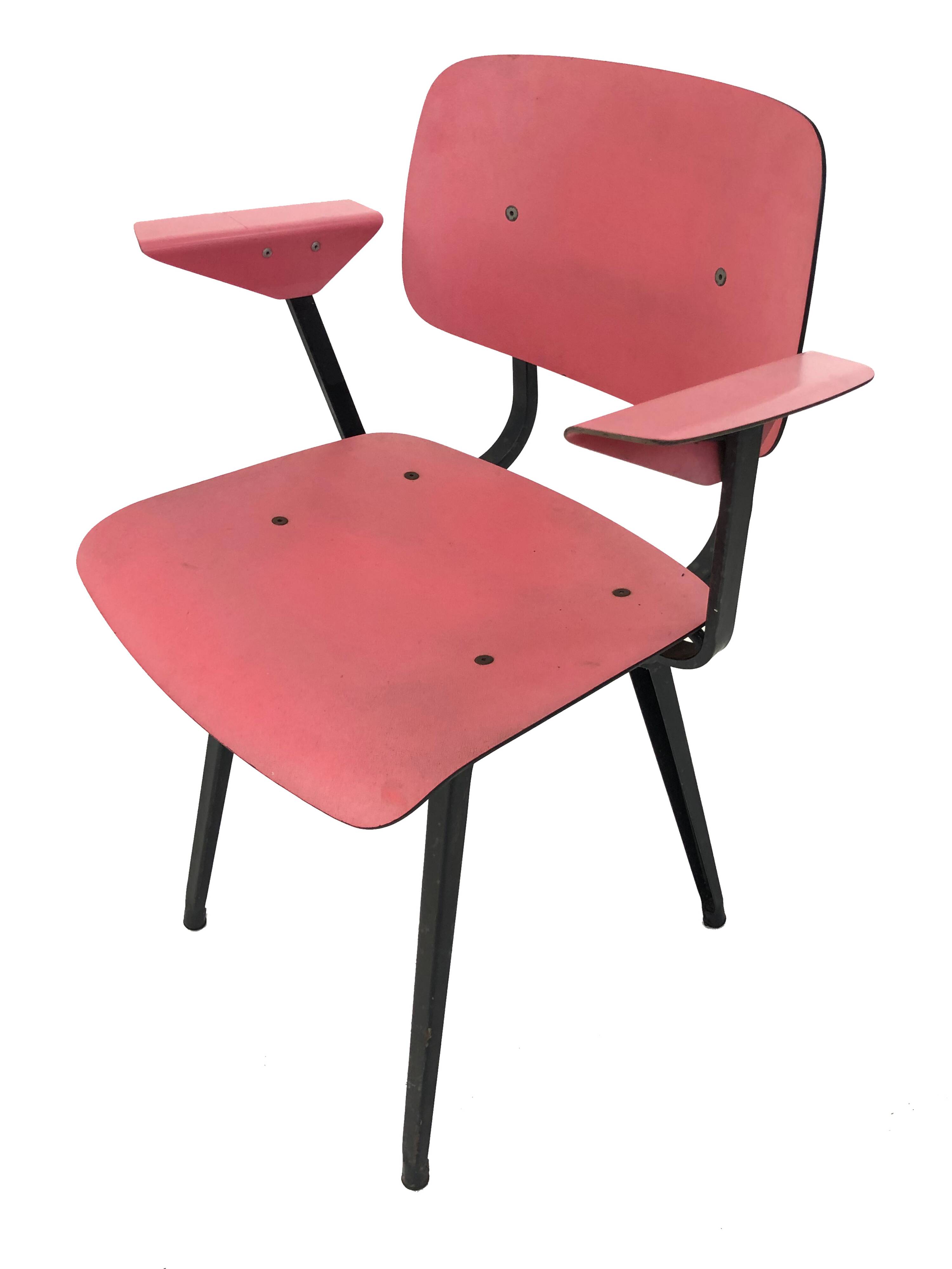 Set of 4 Friso Kramer Revolt chairs first edition with armrests