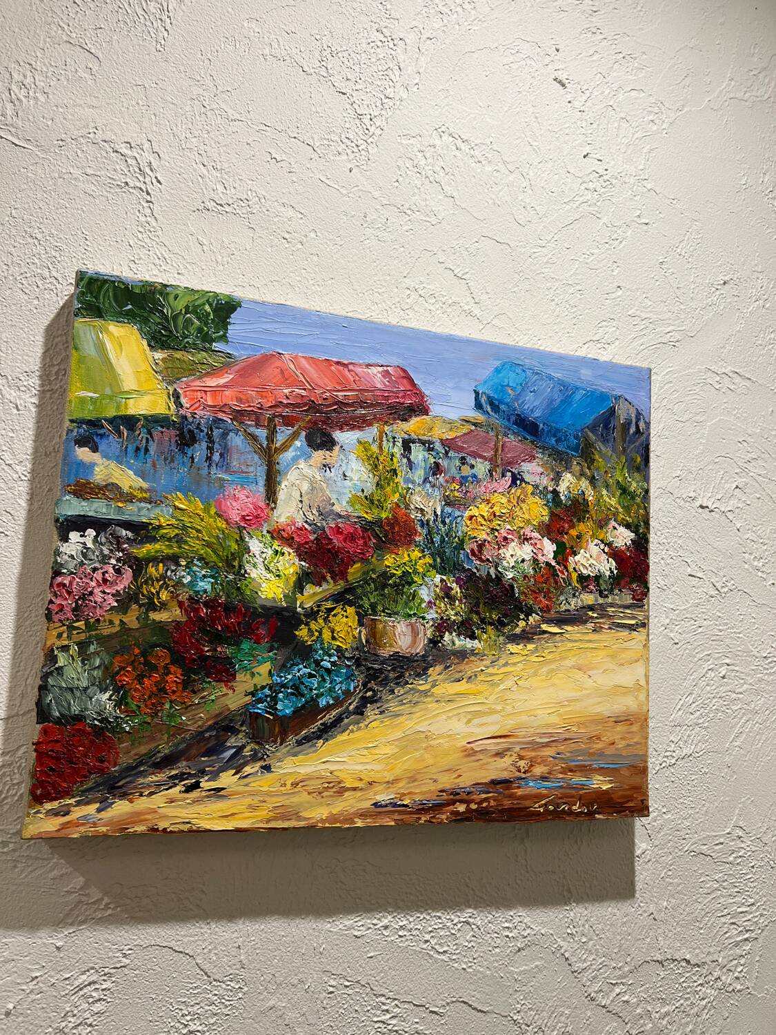 Oil painting “Flower Walk”