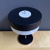 Table lamp in black metal and white glass, by Kamenicky Senov 1960s