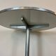 Vintage round tulip dining table in dark blue metal from the 1970s, 80cm.