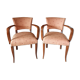 2 fauteuils bridge saumon