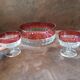 Salad bowl set and its 2 crystal cups