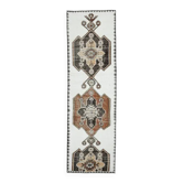 Tapis couloir en laine Oushak turc vintage des années 1970, 91x313.