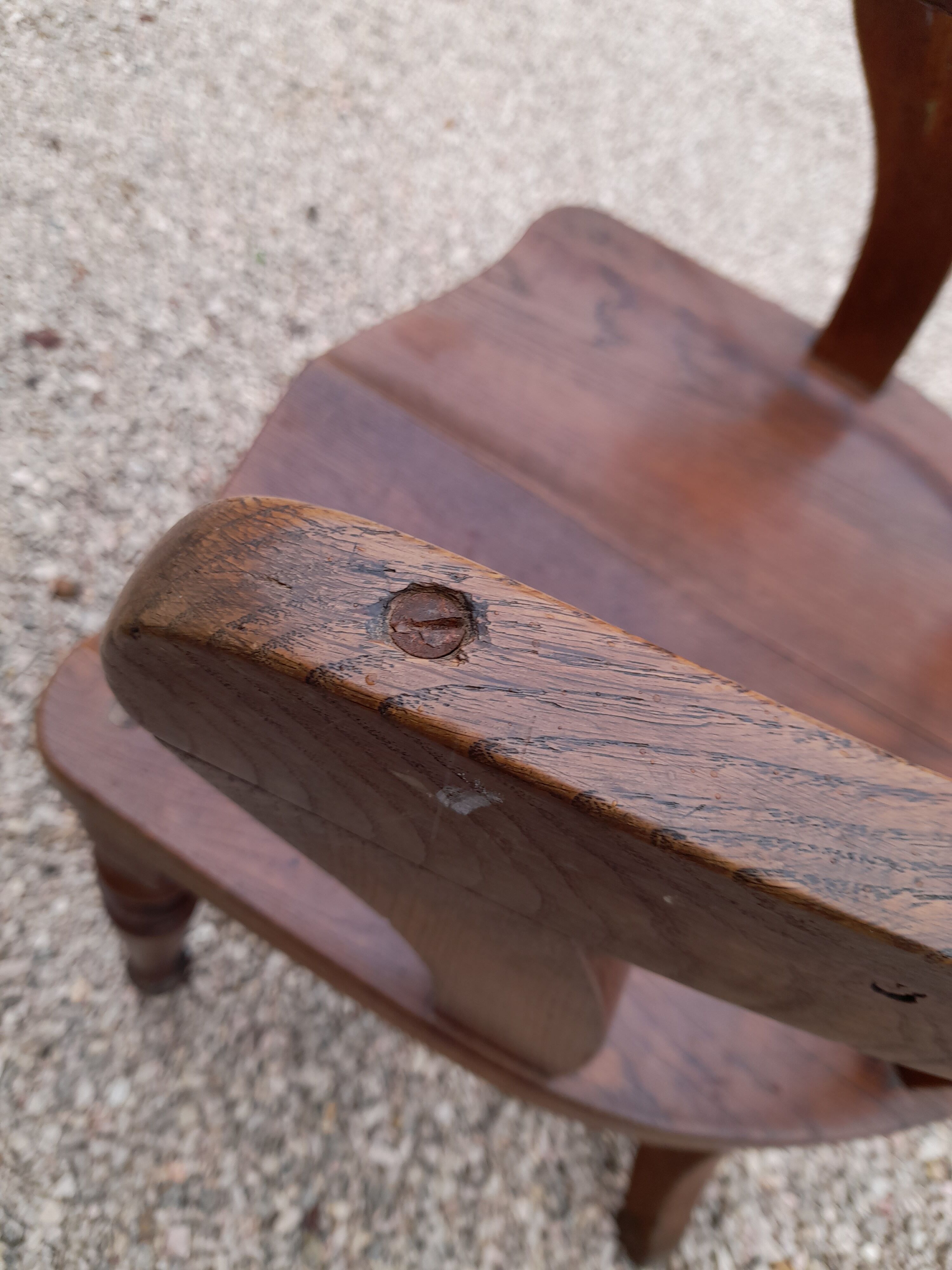 Fauteuil de bureau Louis Philippe en chêne