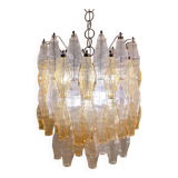 Mid-Century Murano Glass Chandelier "Polyhedr" by Carlo Scarpa for Venini, Italy, 1960s