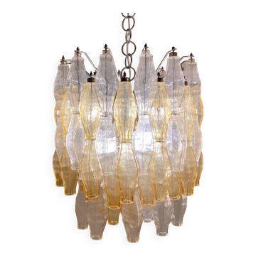 Mid-Century Murano Glass Chandelier "Polyhedr" by Carlo Scarpa for Venini, Italy, 1960s