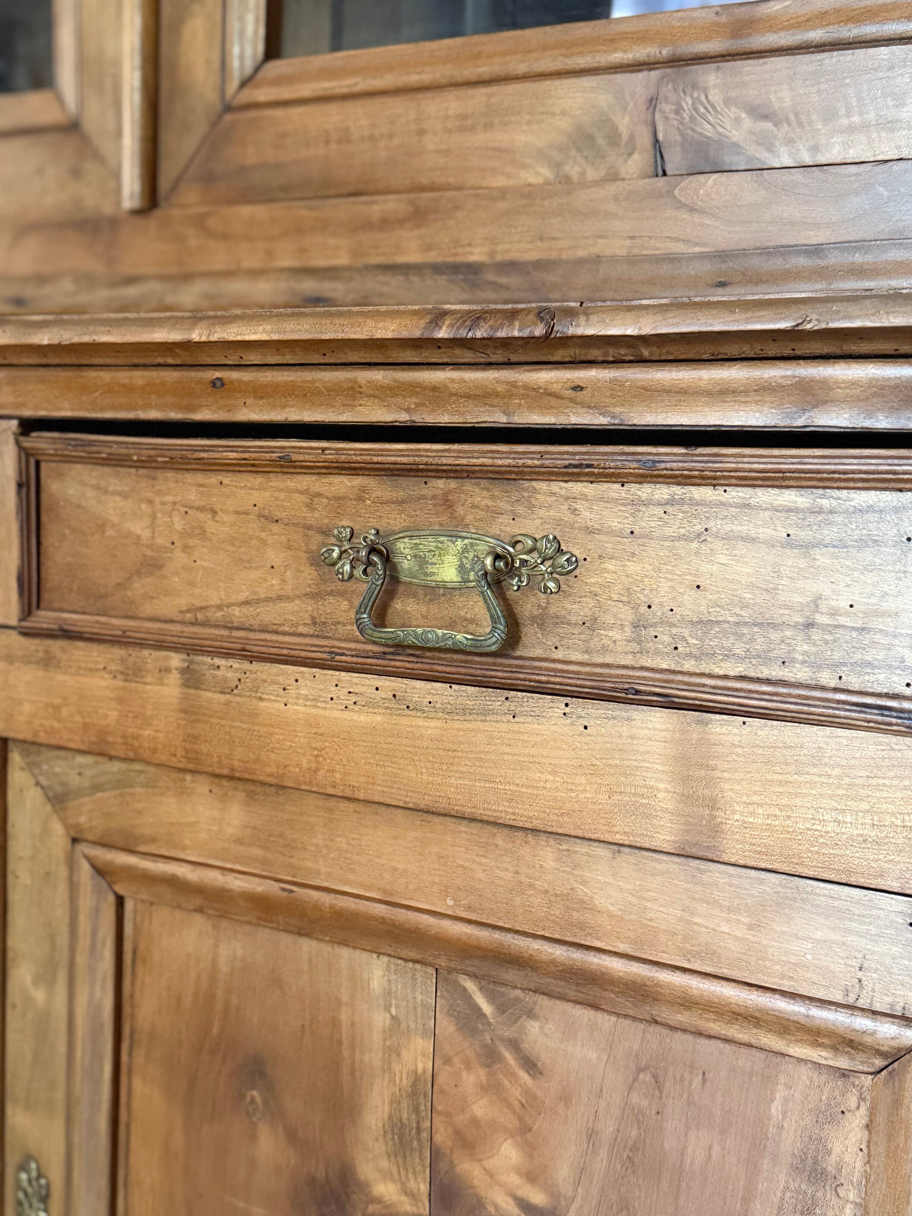 Antique two-body buffet in solid wood