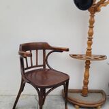 Office chair signed Baumann bistro style curved wood - 1930s