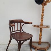 Office chair signed Baumann bistro style curved wood - 1930s