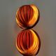 Wooden Double Moon Pendant Lamp
