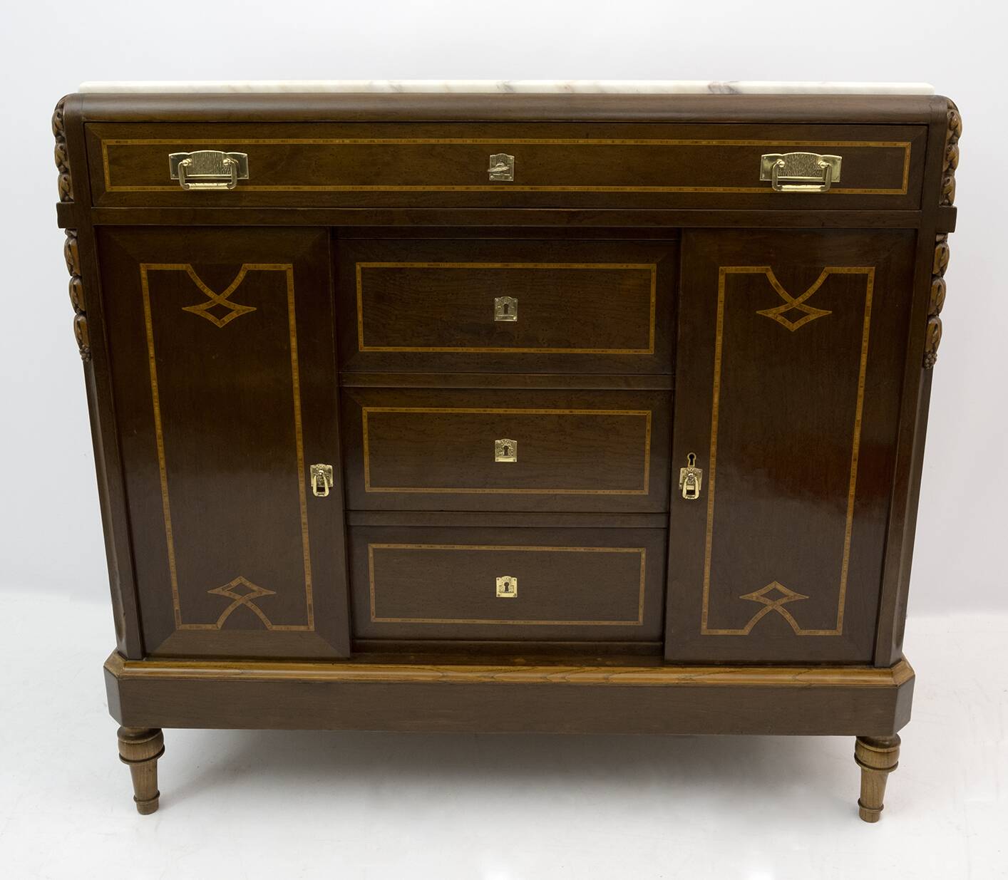 Liberty Italian Thuja Briar and Pink Portugal Marble Twobedside