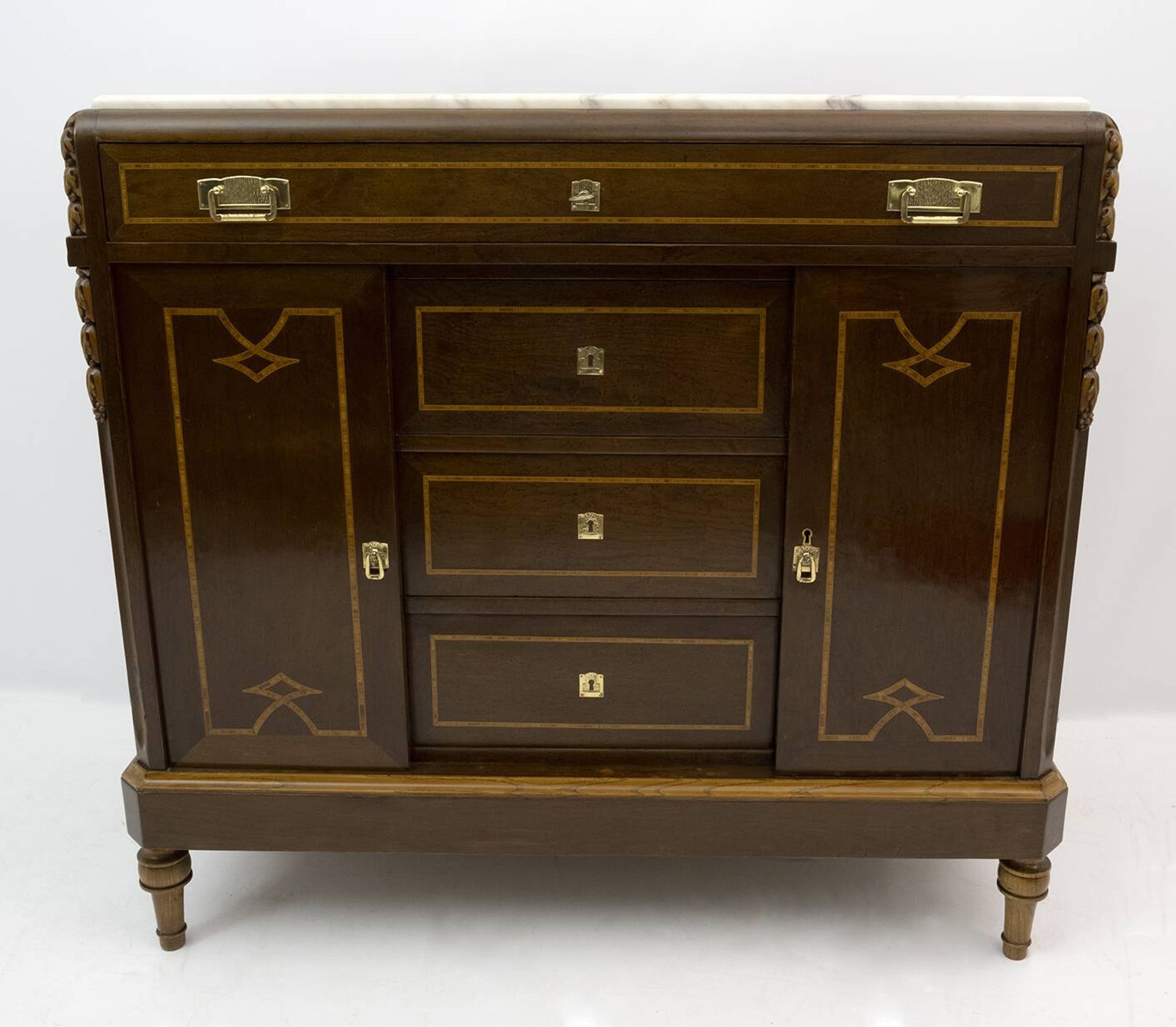 Liberty Italian Thuja Briar and Pink Portugal Marble Twobedside
