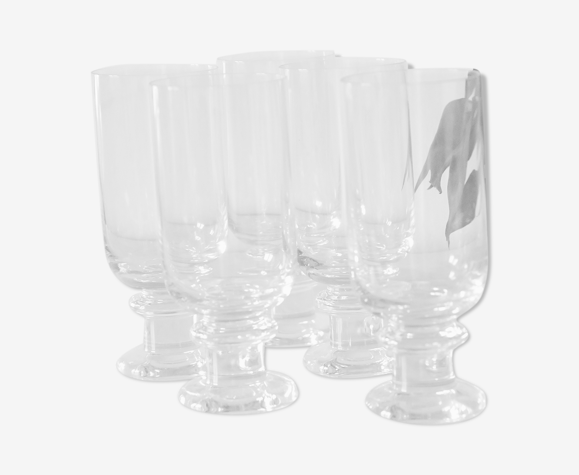 Lot de 6 verres à bière ou long drink Thomas, vintage