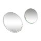 Set of 2 beveled oval mirrors to pose vintage