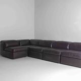 Vintage leather Durlet Model 'Jeep' Modular sofa set, 1970s