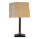 Black leather table lamp