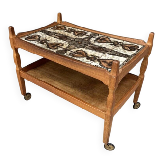 Modern Rolling Table Mid-Century by Henning Kjærnulf, 1960s