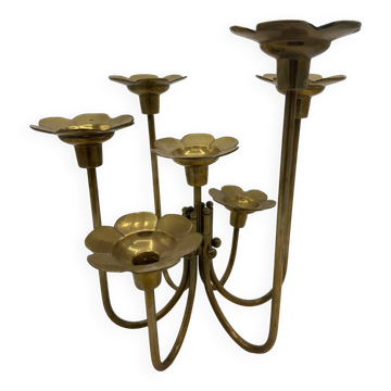 Candlestick candle holder 7 branches flowers