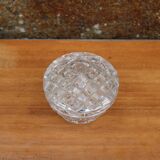 Chiseled Glass Box with Lid - Sugar Bowl