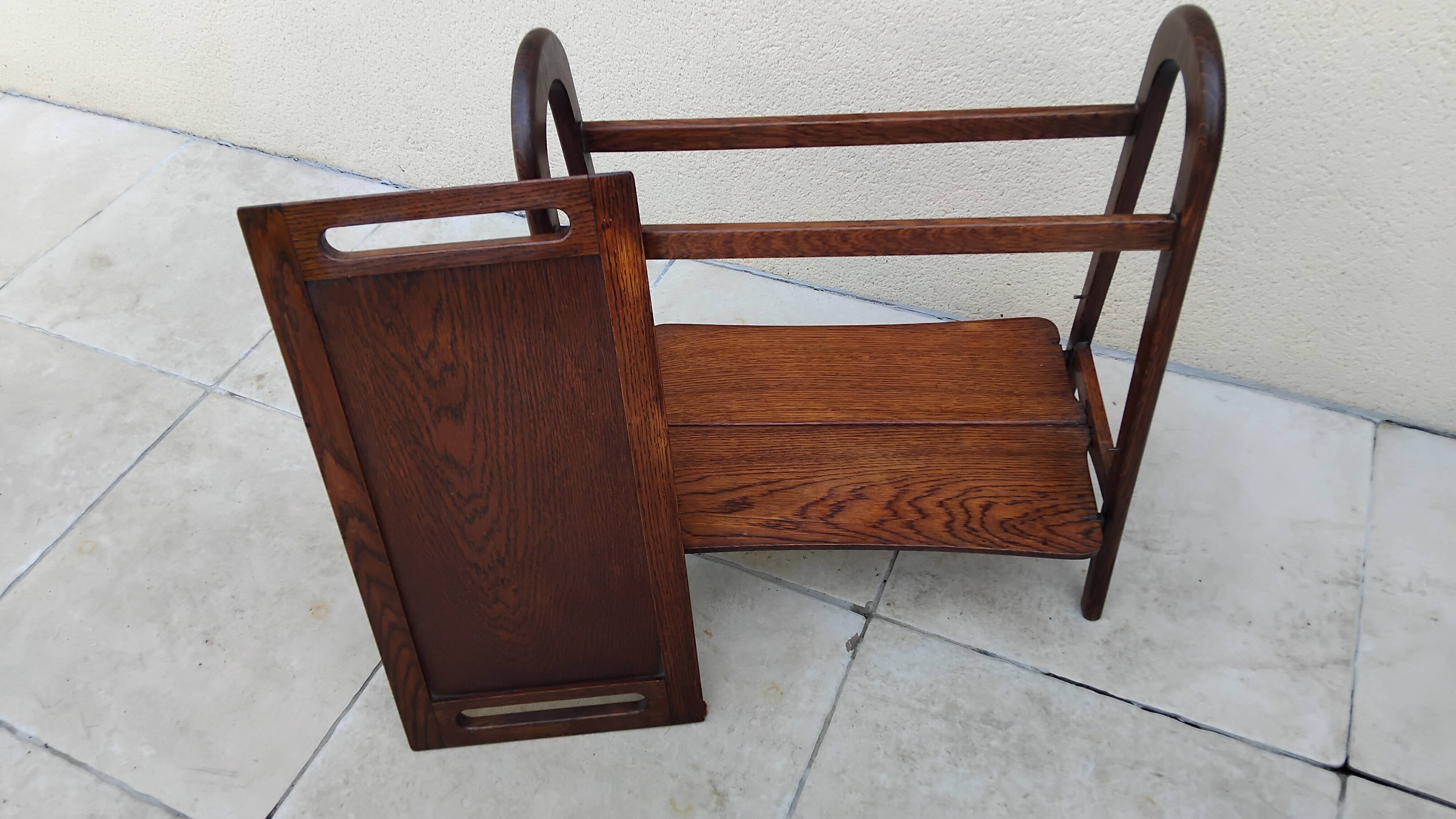 Vintage wooden side table servant from the 1950s.
