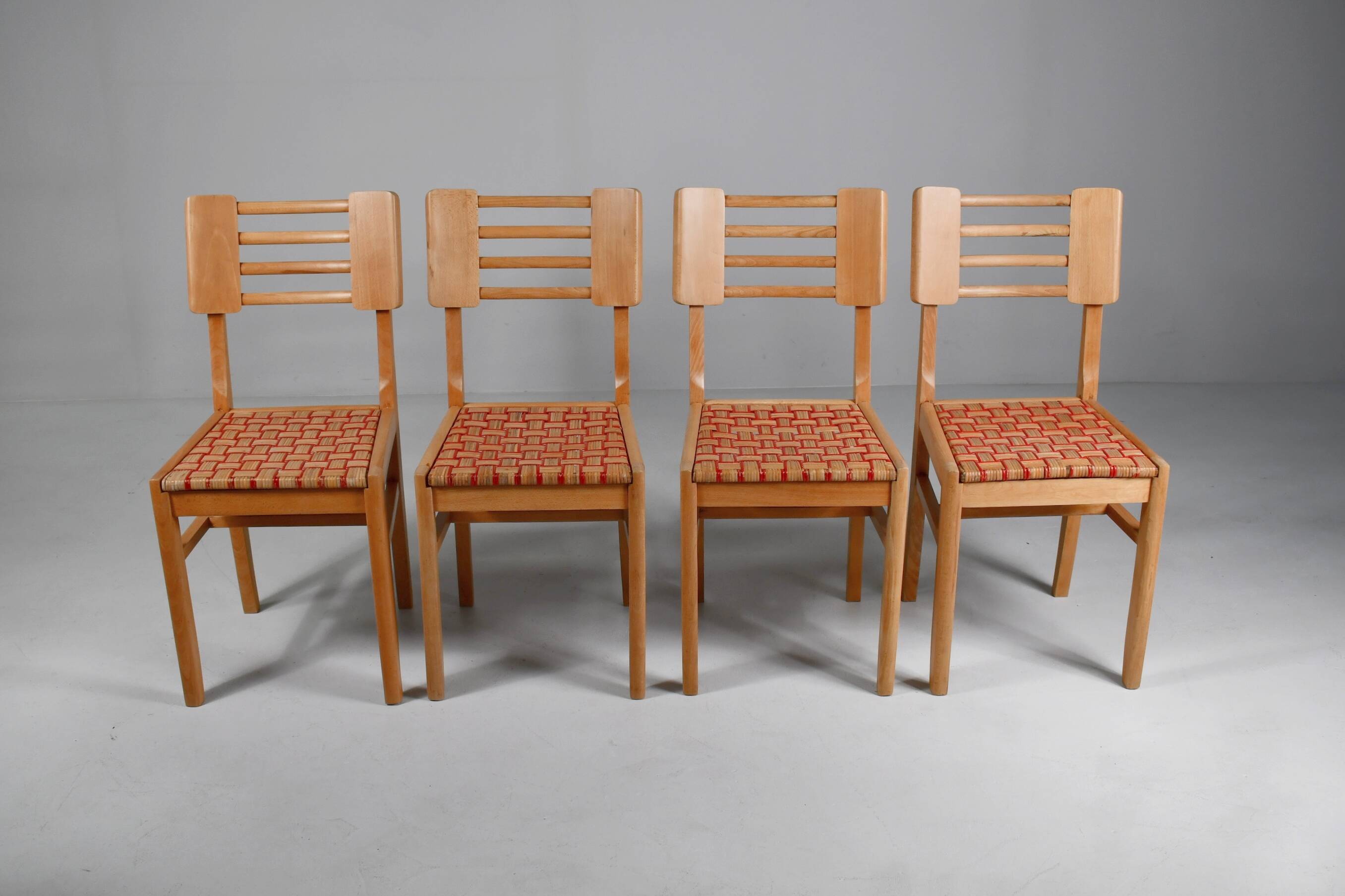 Vintage dining chairs x4 1950s by Pierre Cruège
