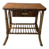 Rattan bedside table