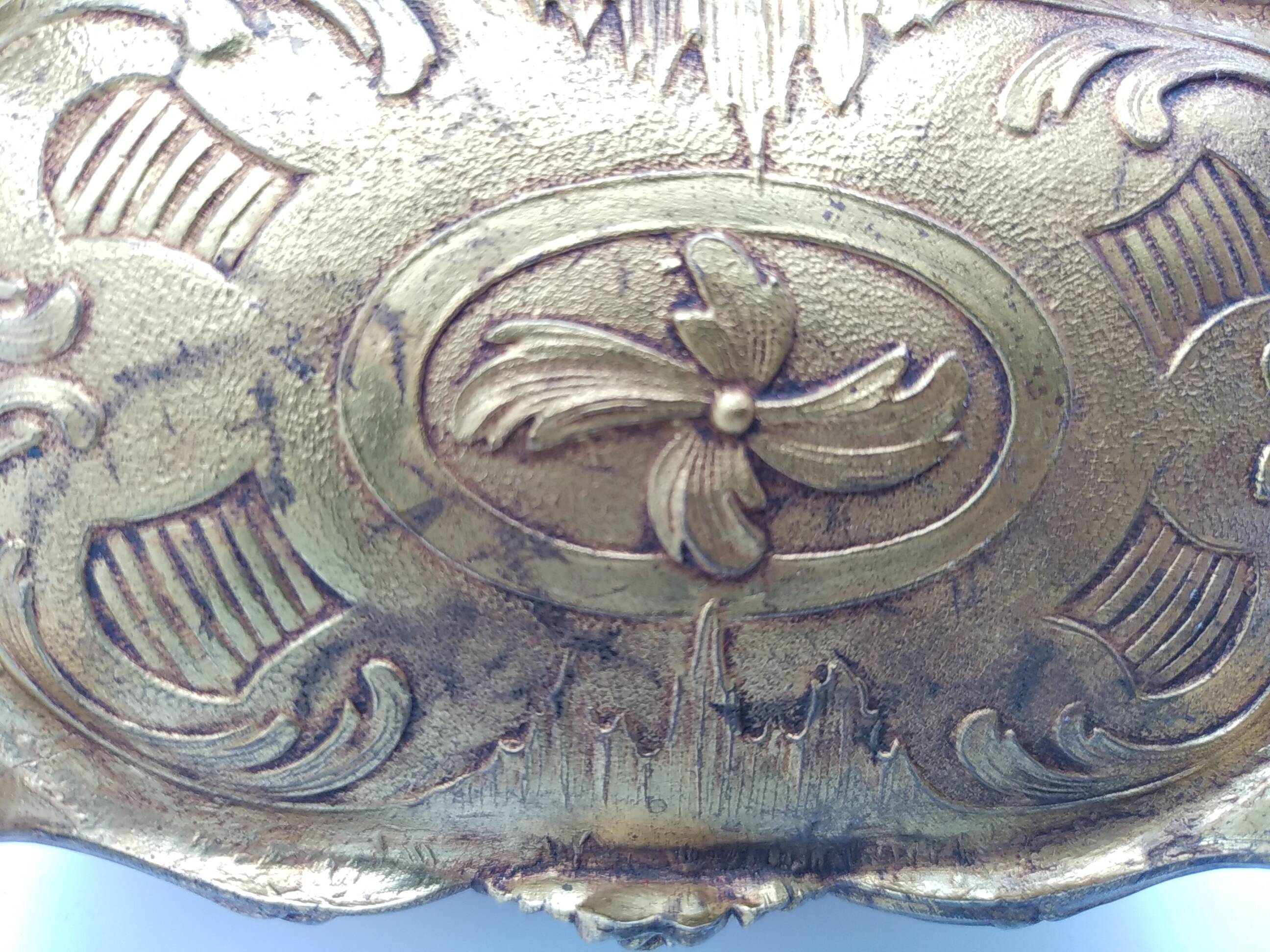 Metal jewelry box. Art Nouveau.