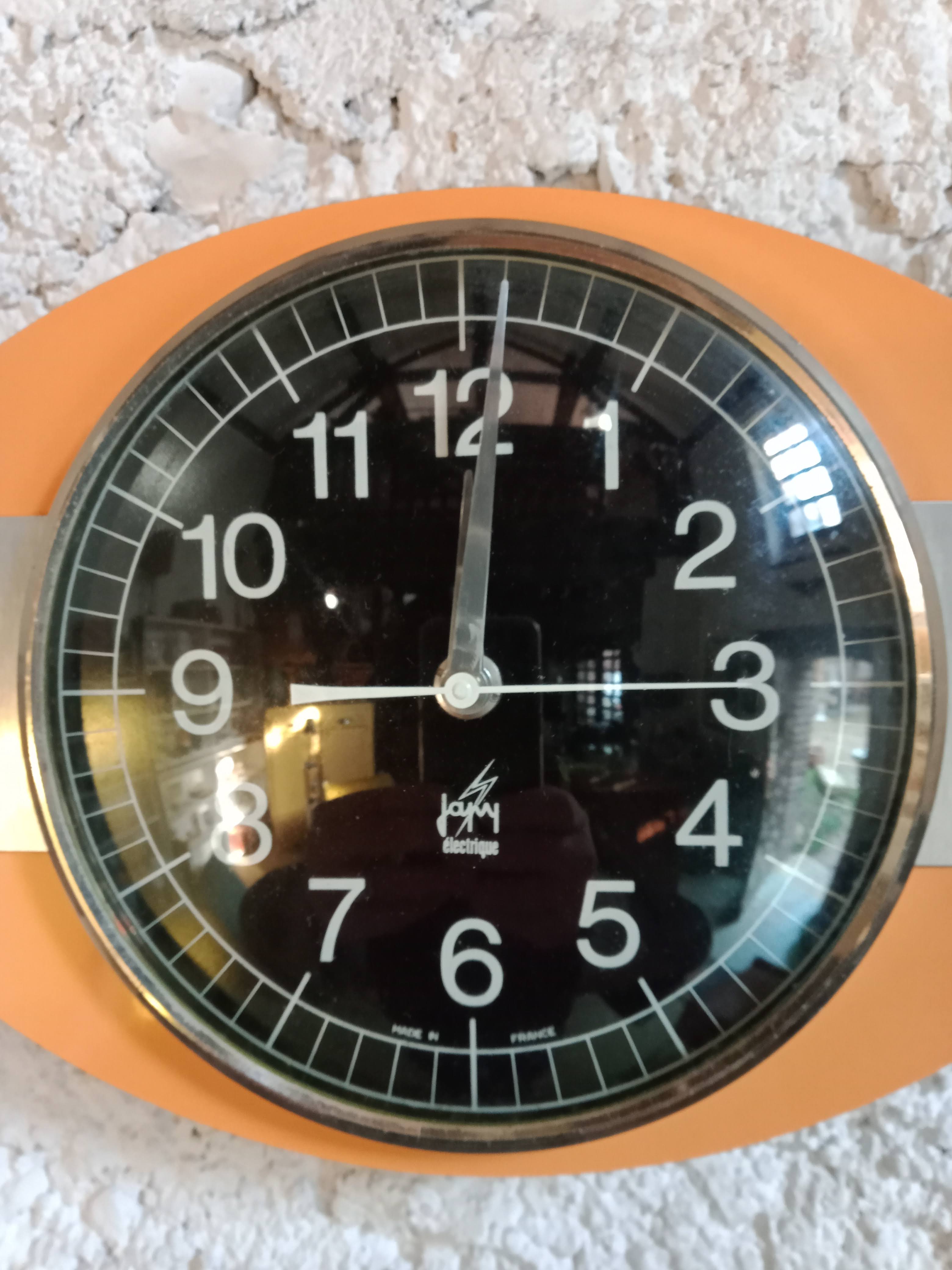 Yellow wall clock japy