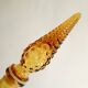 Italian carafe amber yellow glass vintage bubbles