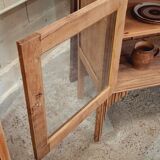 Old glass sideboard on legs