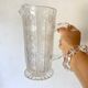 Pichet en verre moulé 23 cm