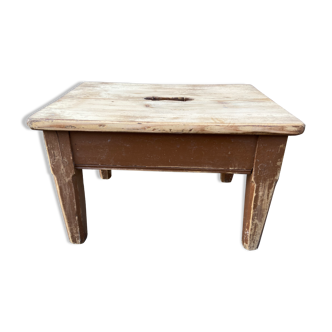 Rustic farm tabouret in fir