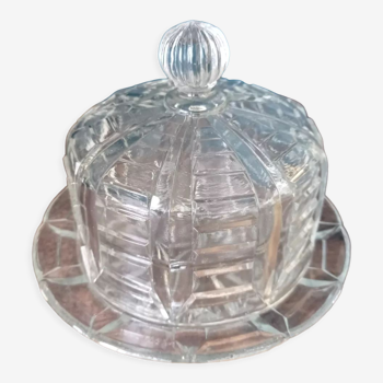 Vintage glass bell dish