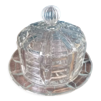Vintage glass bell dish
